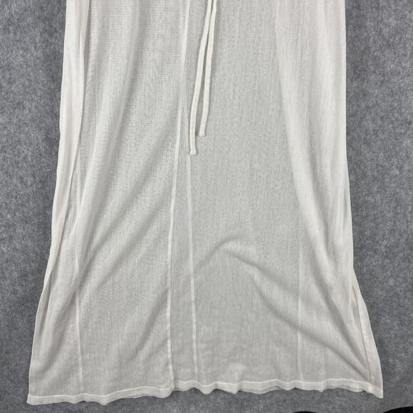 Mia Joy Cover Up Maxi Dress Womens Small White Sheer Delicate Resort Beach Fairy - Picture 8 of 14